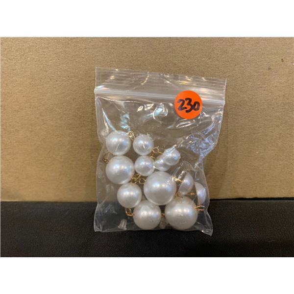 Decorative Earings - Pearl-Like Costume Jewelry