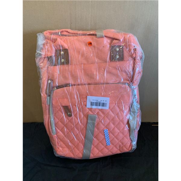 Salmon-Pink Color Diaper Bag Backpack