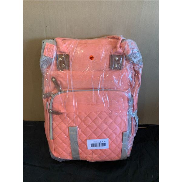 Salmon-Pink Color Diaper Bag Backpack