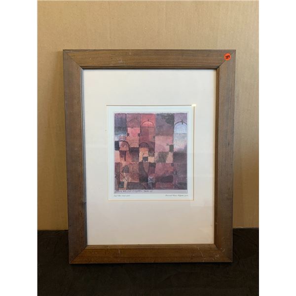 Paul Klee: 'Red and White Domes" Print