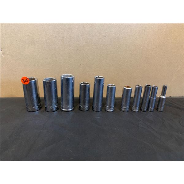 Lot of 11 Metric Deep Sockets