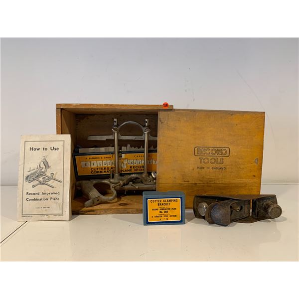 Vintage Record Combination Plane In Original Box With Manual And Extras