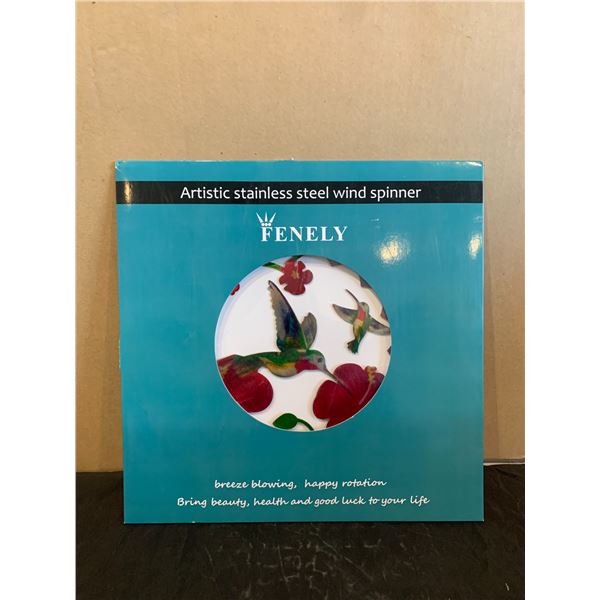 Artistic Stainless Steel Wind Spinner - Hummingbird Design