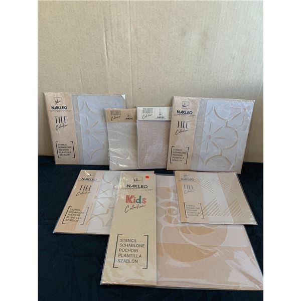 Lot of 7 Nakleo Art Stencils