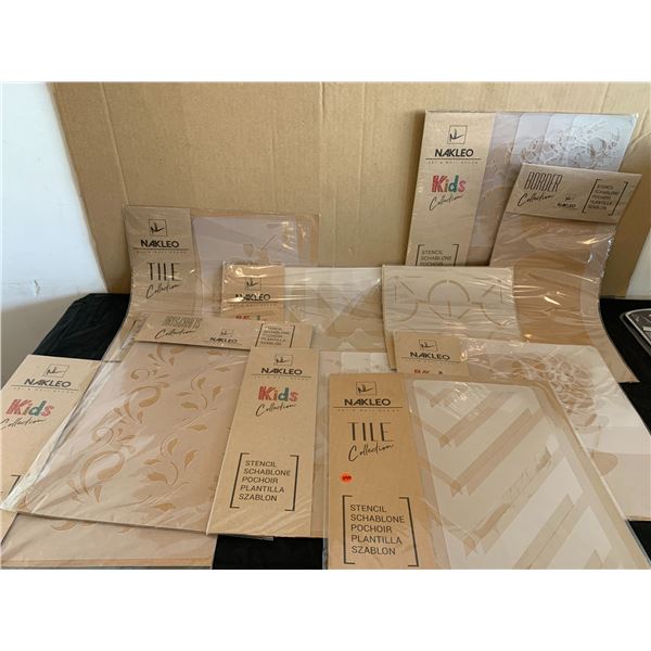 Lot of 10 Nakleo Art Stencils