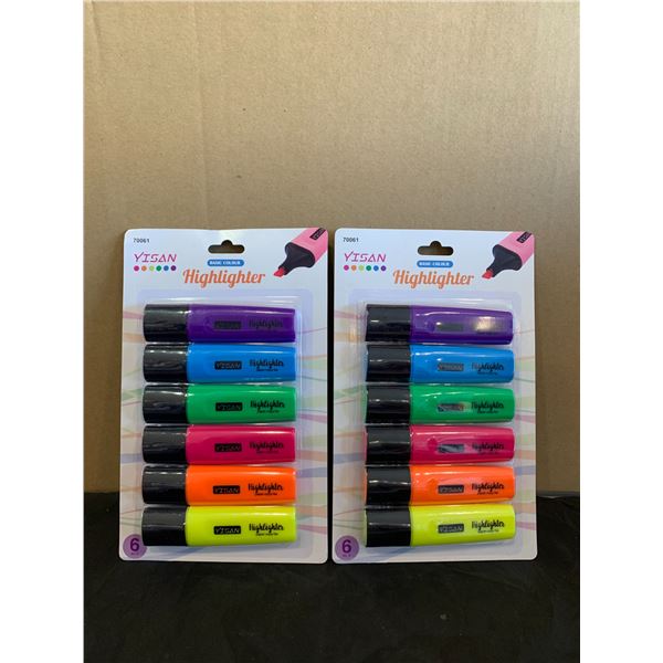 Lot of 2 YISAN Basic Color Highlighters
