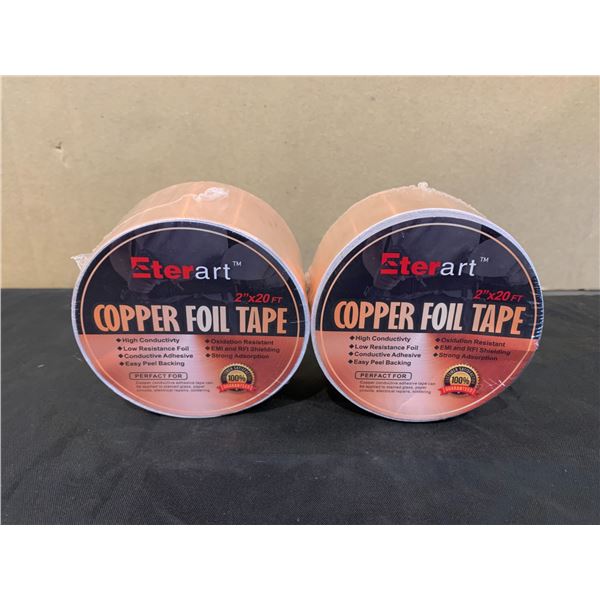 Lot of 2 Terart Copper Foil Tape - 2" x 20 Feet