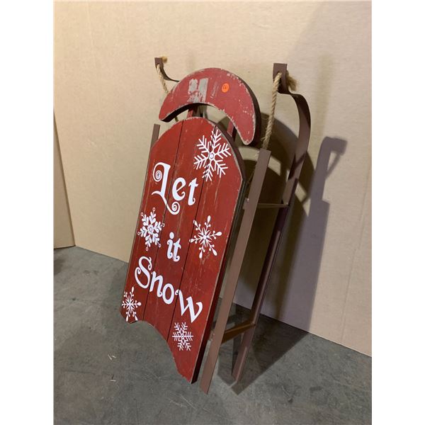 Let It Snow - Christmas Sleigh Decoration