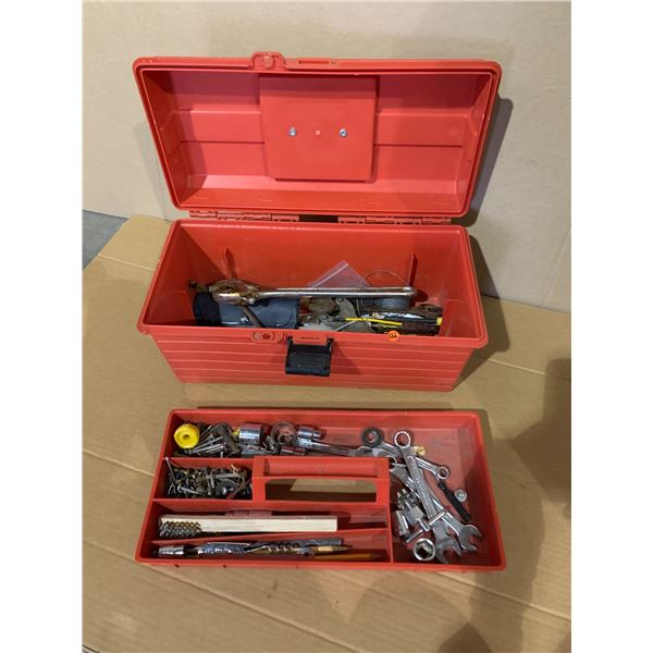 Lot Of Hand Tools And Screws Etc In Tool Box