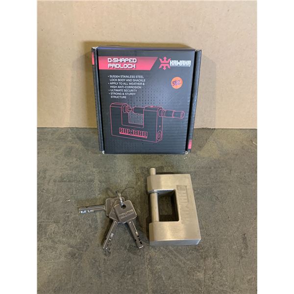 304 Stainless Steel D-Shaped Padlock