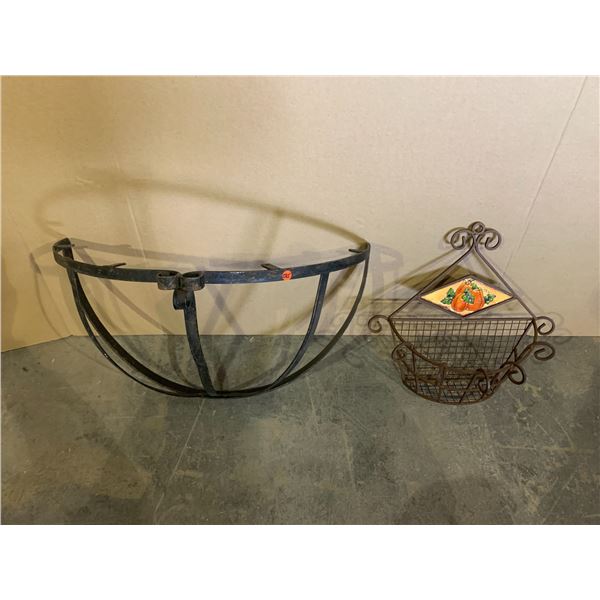 Metal Planter Holder and Wall Basket