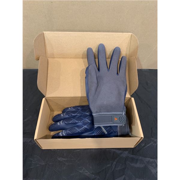 VGO Heavy Duty Gloves with Rubber Knuckles - Blue - XL