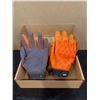 Image 1 : VGO Heavy Duty Gloves with Rubber Knuckles - Orange - XL