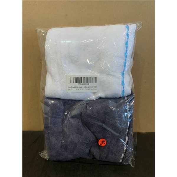 Lot of 2 Magic Wrap Hair Towels