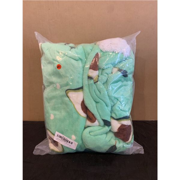 Adult - Oversized Blanket Hoodie Avacado Design