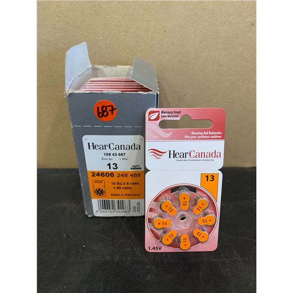 Hear Canada - 10 SU x 8 Cells (80 Cells/Batteries)