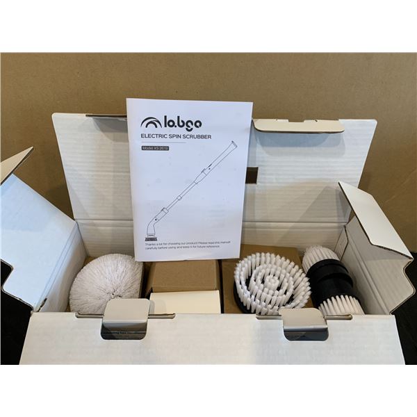 LABIGO Electric Spin Scrubber - With 4 Replacement Brush Heads
