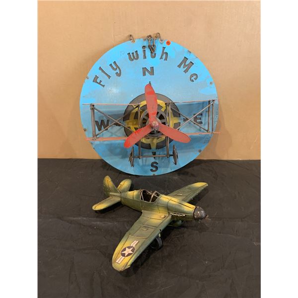Gringo Joes Fly With Me Sign + B1 Bomber Plane Toy