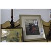 Image 2 : Asst. Small Framed Artwork, Mirror, Sticklamps