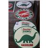 Image 1 : 4-Sinclair Metal Wall Advertising Sign Round - 4 X $