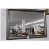 Image 1 : Grey Framed Beveled Mirror - 30  X  36  - No Shipping