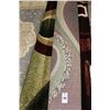 Image 1 : Maroon/Tan/Green Accent Sculpted Area Rug - Approx. 6  X  8