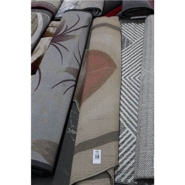 Tan/Black Irregular Trim Area Rug - Approx. 6