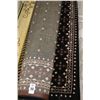 Image 1 : Black w/Red and Beige Accent Area Rug - Approx. 5  X  7