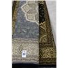 Image 1 : Black w/Gold Area Rug - Approx. 6  X  8
