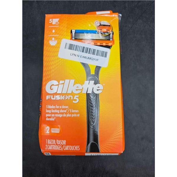 Gillette Fusion 5 Blade Razor, 1 Razor, 2 Cartridges