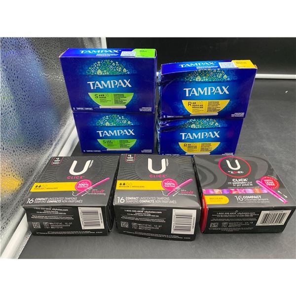 Lot of Assorted Tampons-Regular (68ct) Super (20ct)