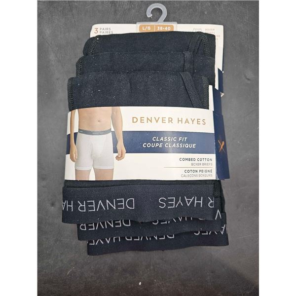 Denver Hayes Classic Fit Combed Cotton Boxer Briefs 3pk (L)