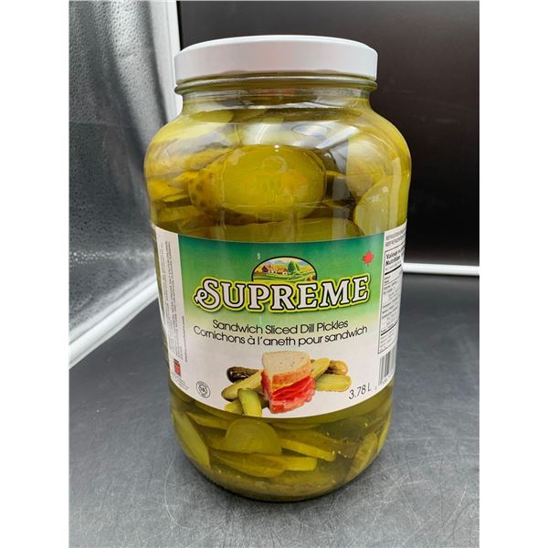 Supreme Sandwich Sliced Dill Pickles (3.78L)