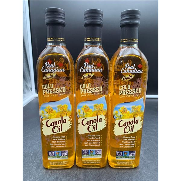 Real Canadian Cold Pressed Canola Oil (3 x 500ml)