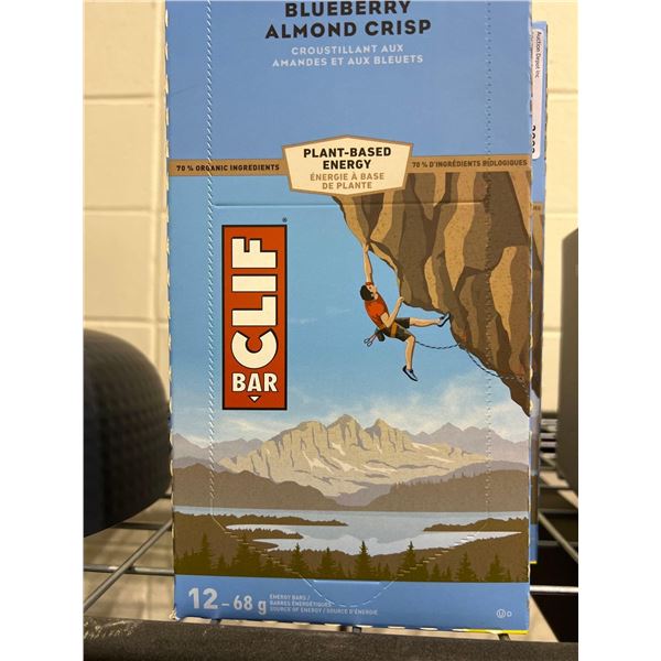 Clif blueberry almond crisp granola bars 12xg