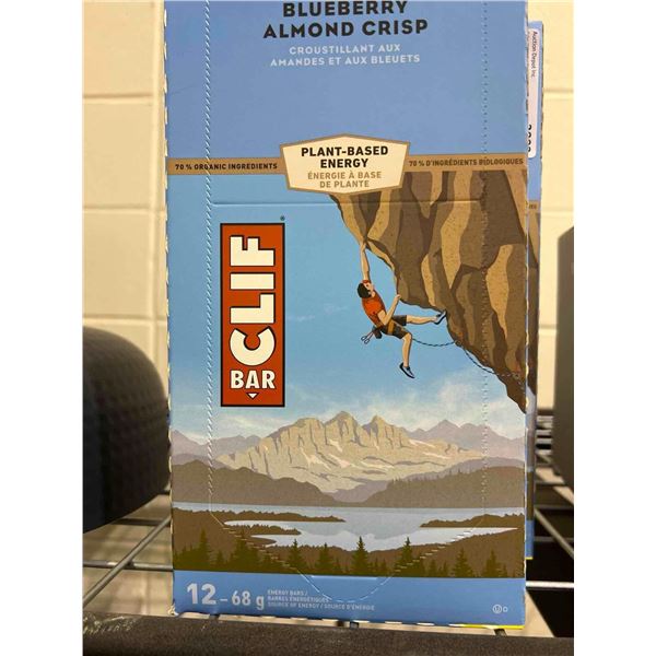 Clif blueberry almond crisp granola bars 12xg