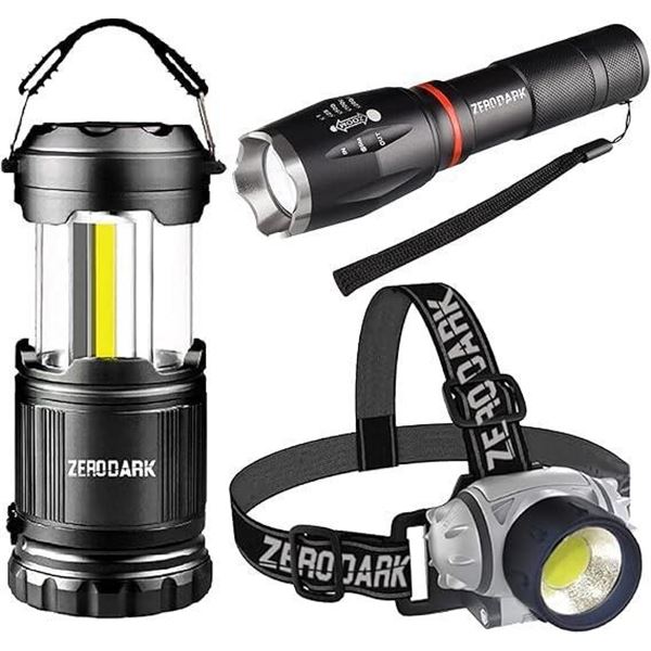 Zero Dark 3 piece tactical flashlight set