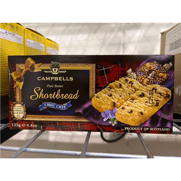 Campbells chocolate chip short bread cookies 6x125g