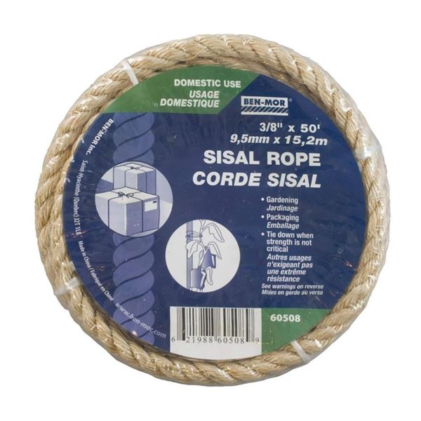 Ben-Mor Sisal Rope 3/8" X 50'
