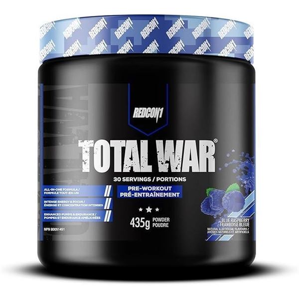 Redcon 1 Total War Pre-Workout Blue Raspberry 435g