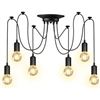 Image 1 : Hanging Ceiling Light 6 Heads Vintage E27 Adjustable Chandelier DIY Spider Pendant Light Luminaire S