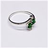 Image 3 : Silver Crome Tourmaline(0.75ct) Rhodium Plated Ring (~Size 9)(Ring is resizable for $40) (~weight 2.