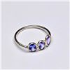 Image 3 : Silver Tanzanite(1.2ct) Rhodium Plated Ring (~Size 6)(Ring is resizable for $40) (~weight 0.99g)