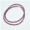 Image 2 : Silver Garnet (31.9ct) Beaded Necklace Necklace (~length 16inches) (~weight 7.4g)
