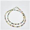 Image 1 : Silver Multi Colour Gem Stone(34.5ct) Beaded Necklace Necklace (~length 16inches) (~weight 7.79g)