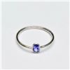 Image 2 : Silver Tanzanite(0.45ct) Rhodium Plated Ring (~Size 7)(Ring is resizable for $40) (~weight 1.06g)