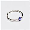 Image 3 : Silver Tanzanite(0.45ct) Rhodium Plated Ring (~Size 7)(Ring is resizable for $40) (~weight 1.06g)