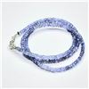 Image 1 : Silver Tanzanite(32.5ct) Beaded Necklace Necklace (~length 16inches) (~weight 7.43g)