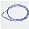 Image 3 : Silver Tanzanite(32.5ct) Beaded Necklace Necklace (~length 16inches) (~weight 7.43g)