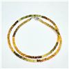 Image 2 : Silver Tourmaline(23.9ct) Beaded Necklace Necklace (~length 16inches) (~weight 5.77g)